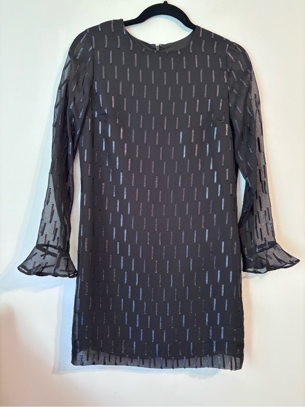 Banana Republic Black Long Sheer Sleeve Size 0
